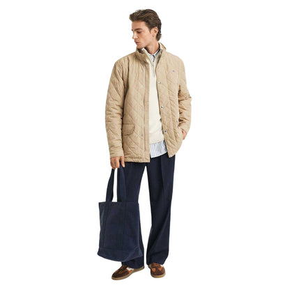 Khaki Tone - Lifestyle - Gant Mens Waterproof Regular Jacket