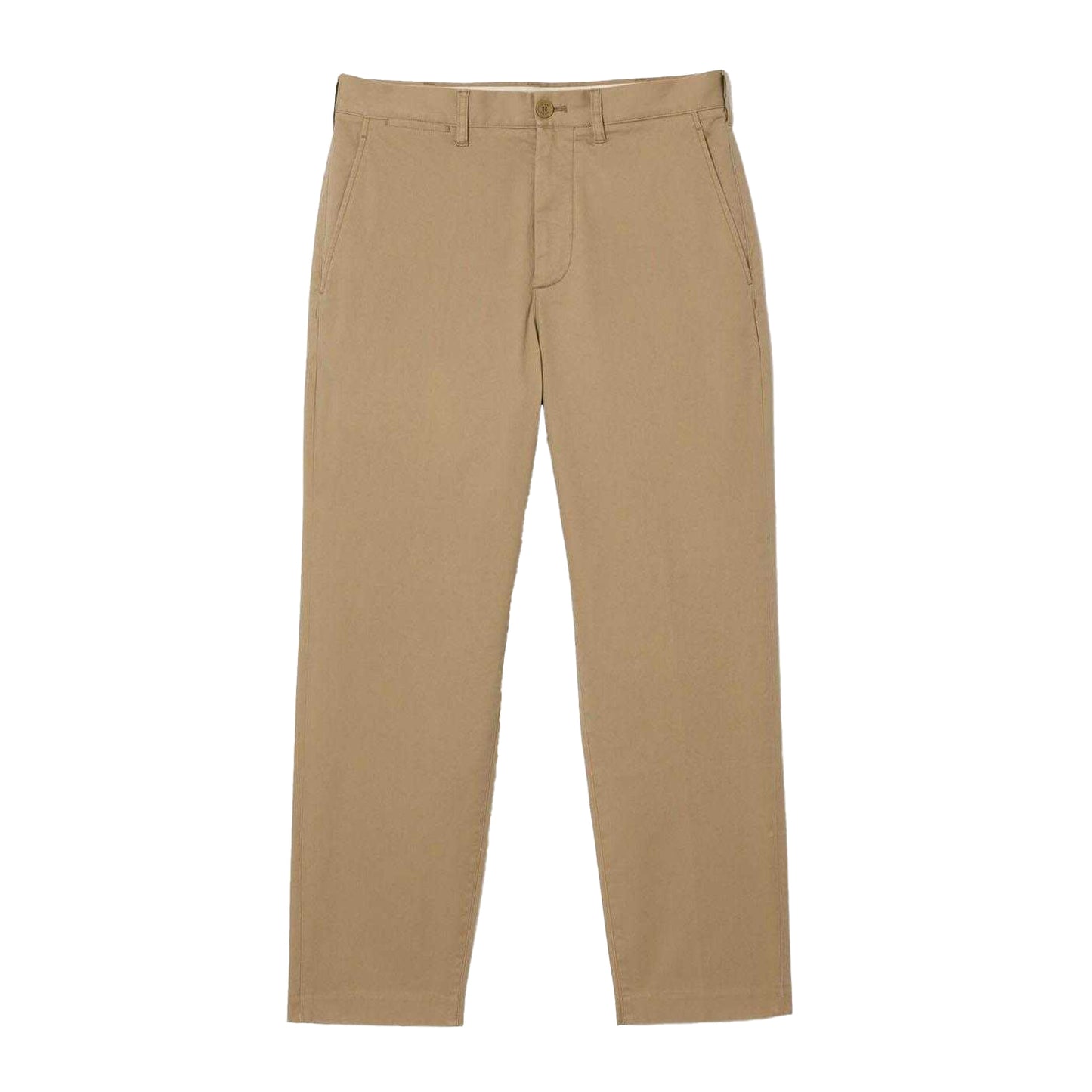Brown - Front - Lacoste Mens Cotton Stretch Skinny Chinos