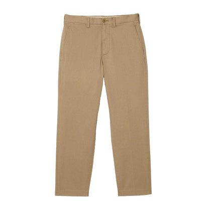 Brown - Front - Lacoste Mens Cotton Stretch Skinny Chinos