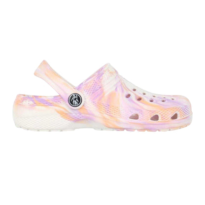Pink - Front - Hot Tuna Childrens-Kids Marble Effect Clogs