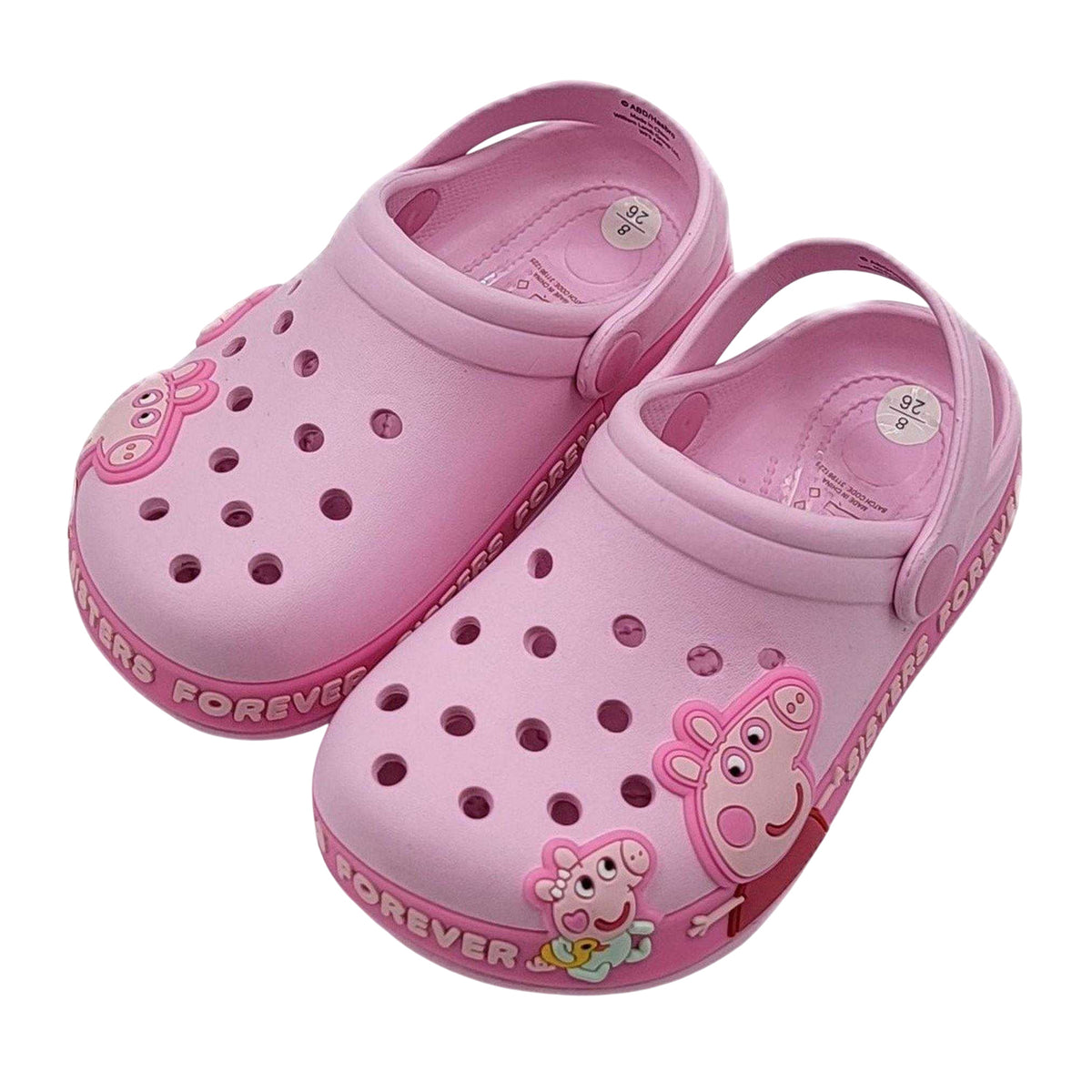 Pink - Side - Peppa Pig Childrens-Kids Peppa And George Clogs