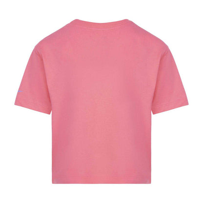 Pink - Back - Nike Girls Swoosh Varsity T-Shirt