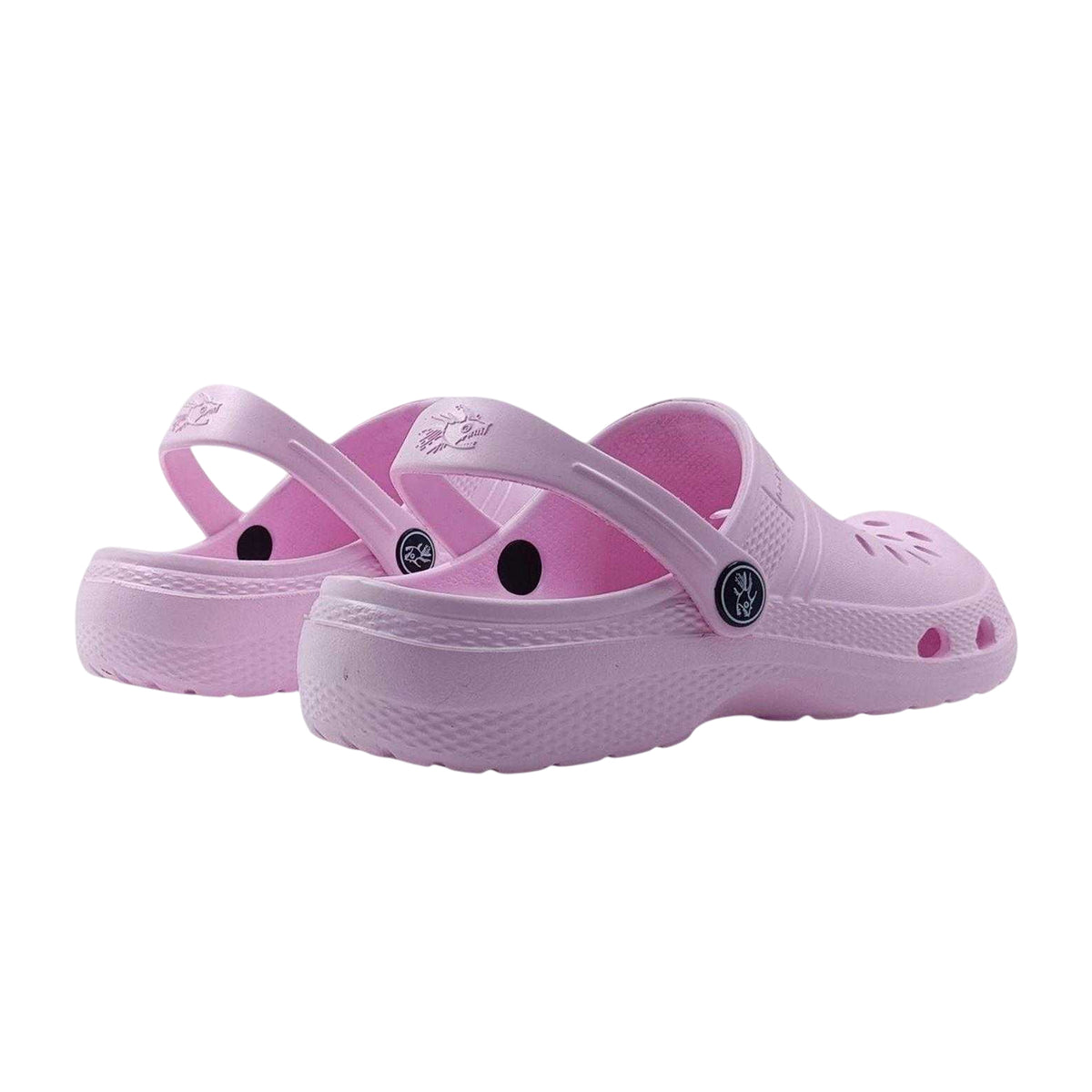 Pale Pink - Back - Hot Tuna Womens-Ladies Textured Clogs