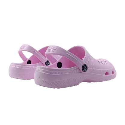 Pale Pink - Back - Hot Tuna Womens-Ladies Textured Clogs