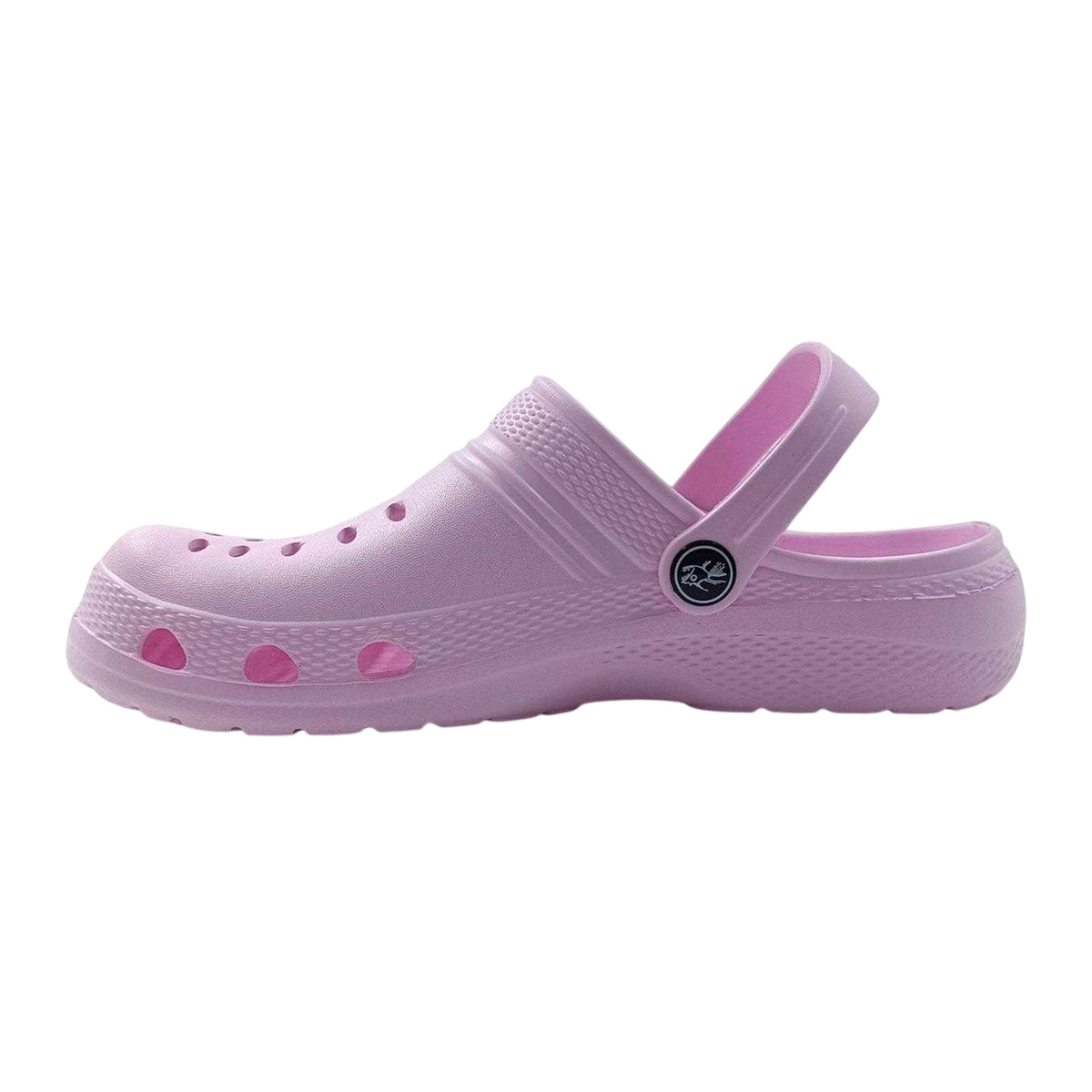 Pale Pink - Side - Hot Tuna Womens-Ladies Textured Clogs