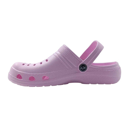 Pale Pink - Side - Hot Tuna Womens-Ladies Textured Clogs