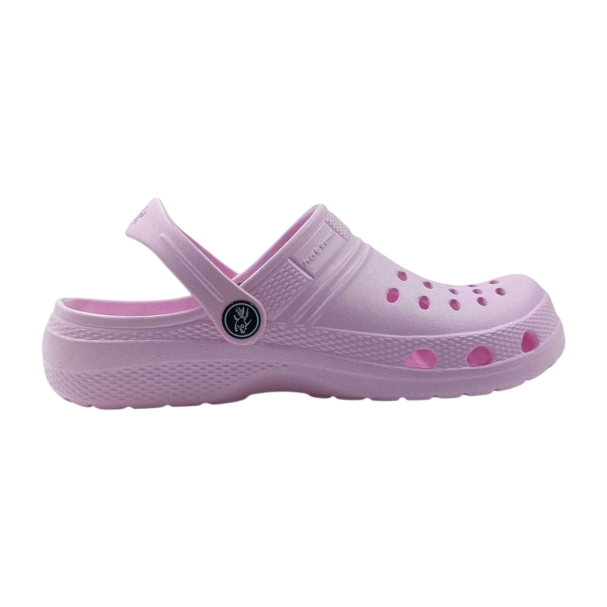 Pale Pink - Front - Hot Tuna Womens-Ladies Textured Clogs