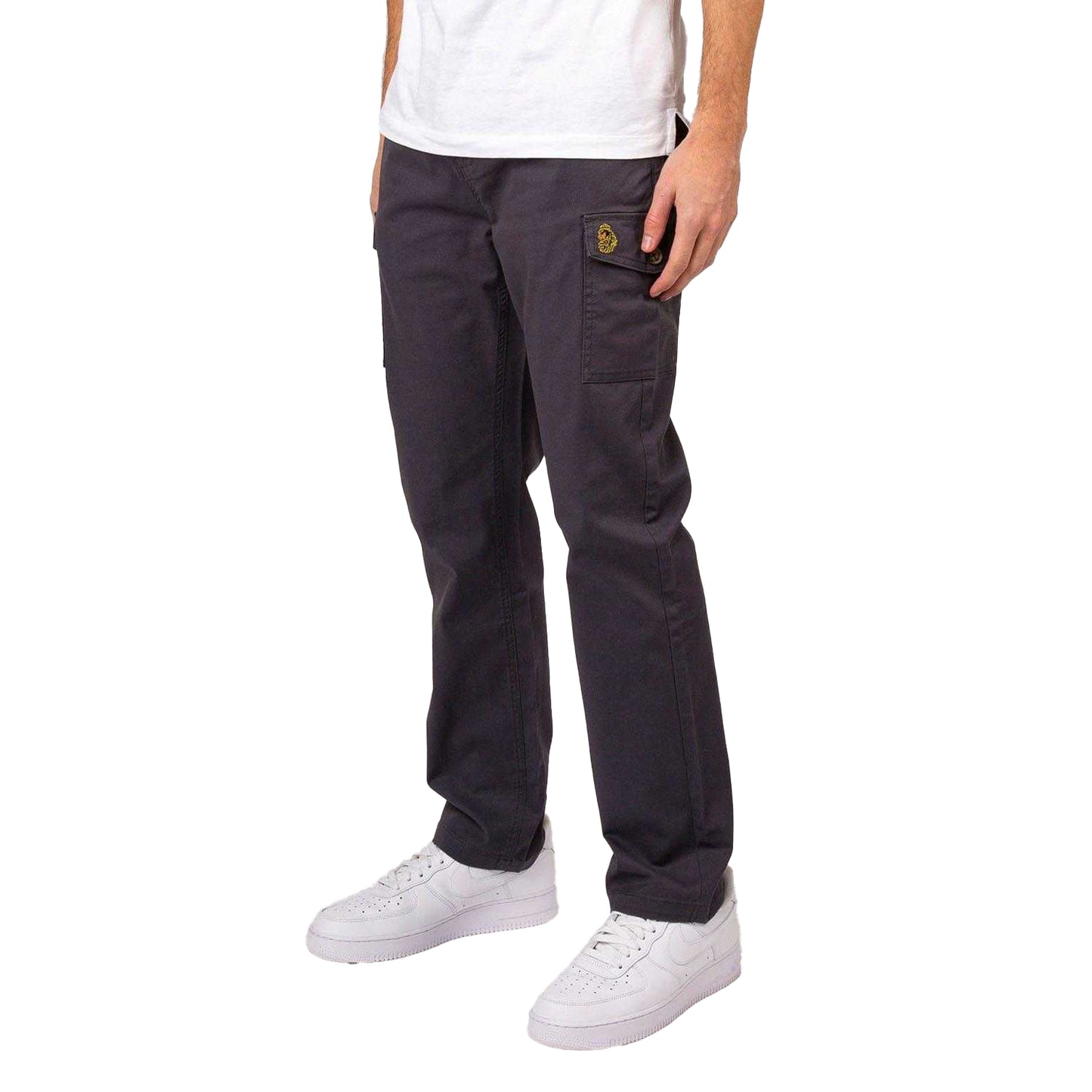 Grey - Side - Luke 1977 Mens Future Classic Cargo Trousers