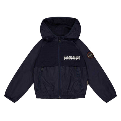 Marine Blue - Front - Napapijri Childrens-Kids Allori Water Repellent Regular Jacket