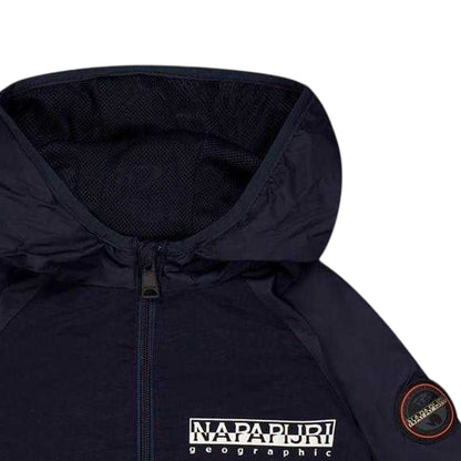 Marine Blue - Side - Napapijri Childrens-Kids Allori Water Repellent Regular Jacket