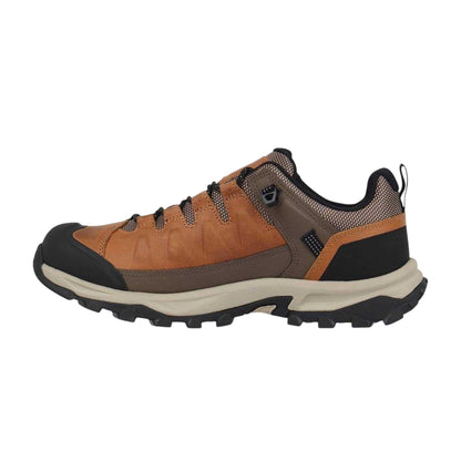 Brown - Side - Karrimor Mens Logan Leather Hiking Boots