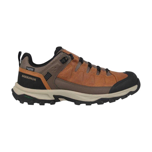 Brown - Front - Karrimor Mens Logan Leather Hiking Boots