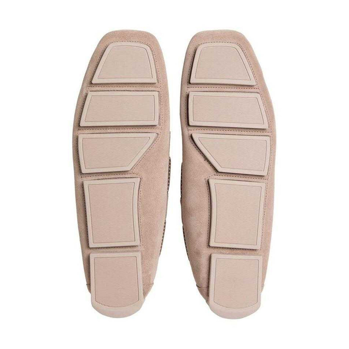 Taupe - Side - Calvin Klein Mens Monza Boat Flat Loafers