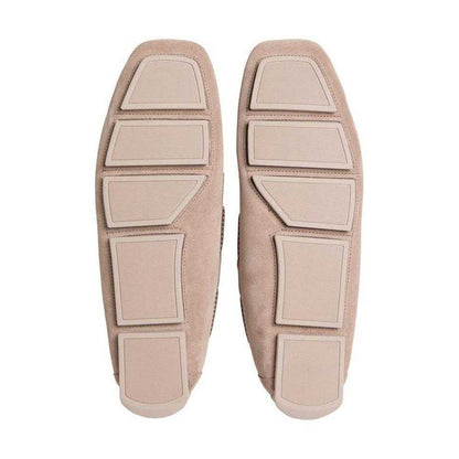 Taupe - Side - Calvin Klein Mens Monza Boat Flat Loafers