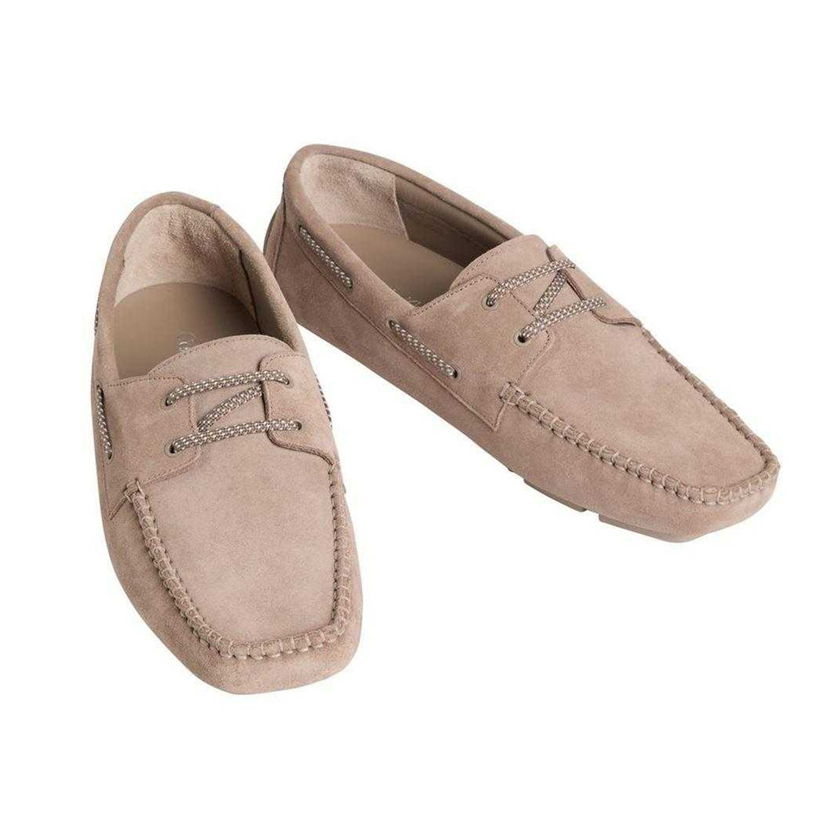 Taupe - Lifestyle - Calvin Klein Mens Monza Boat Flat Loafers
