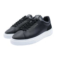 White-Black - Side - Lavair Mens Solus 2.0 Italian Leather Trainers