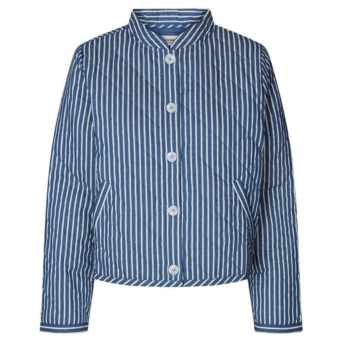 Blue - Front - Lollys Laundry Womens-Ladies Emilia Striped Quilted Jacket