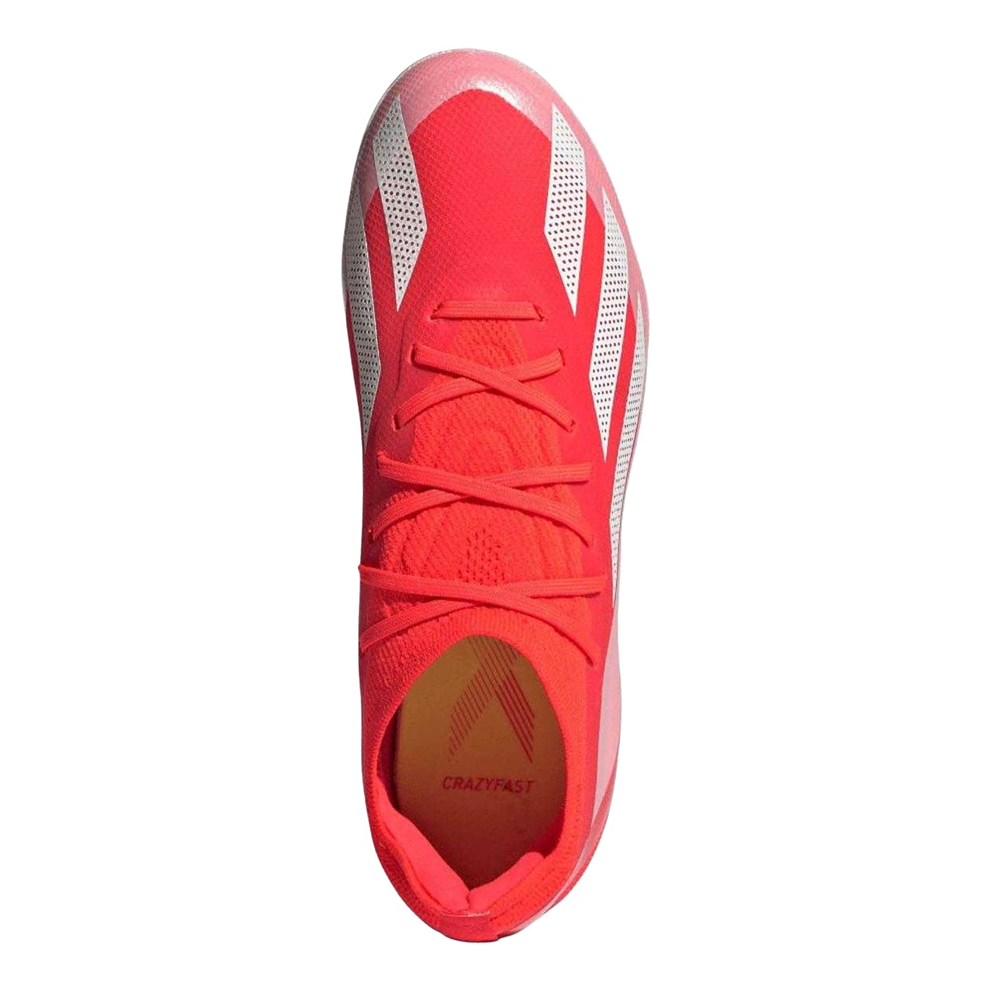 Solar Red-Cloud White-Solar Yellow - Side - Adidas Childrens-Kids X Crazyfast Elite Firm Ground Football Boots