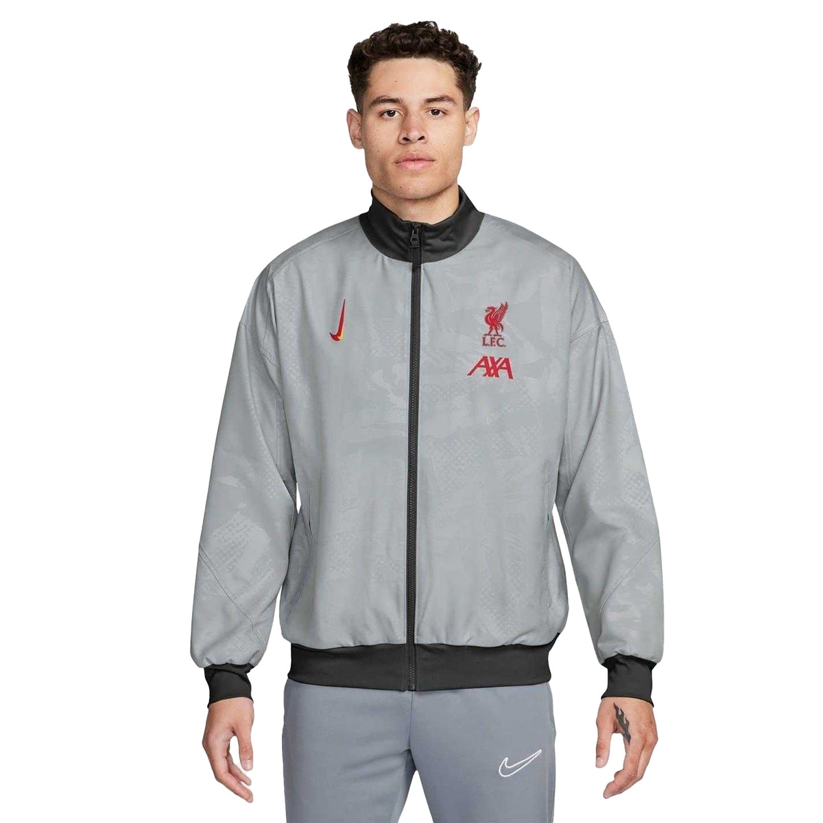 Grey - Front - Nike Mens Strike Liverpool FC Anthem Jacket