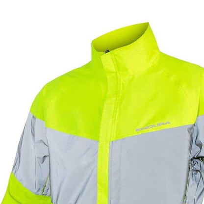 Hi Vis Yellow - Back - Endura Mens Urban Luminite Lightweight Cycling Jacket