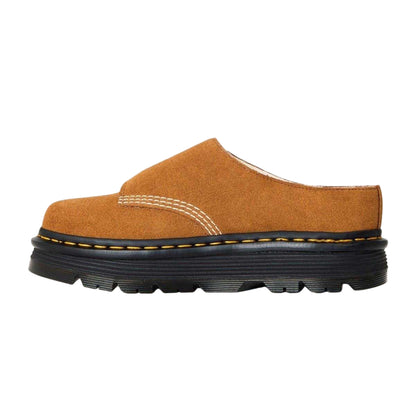 Desert Sand - Back - Dr Martens Womens-Ladies Zebzag Suede Mules