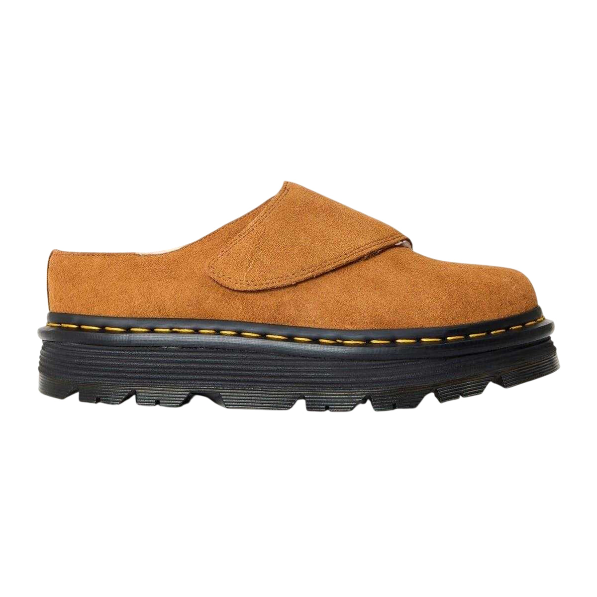 Desert Sand - Front - Dr Martens Womens-Ladies Zebzag Suede Mules