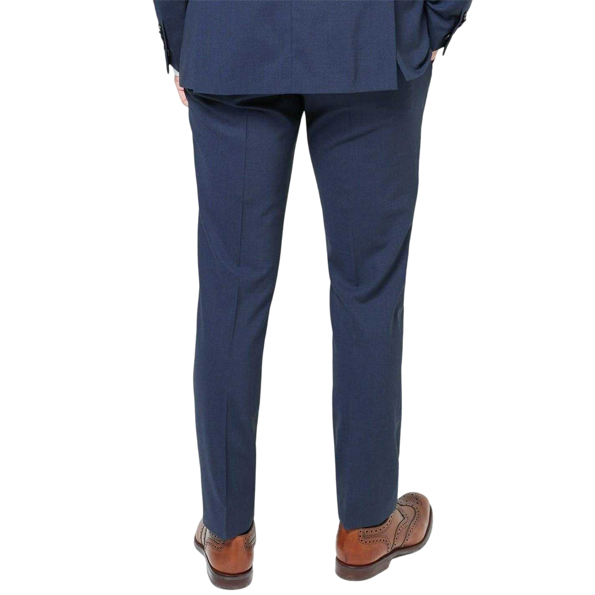 Navy - Back - Mayfair Mens Wilder Tailored Suit Trousers