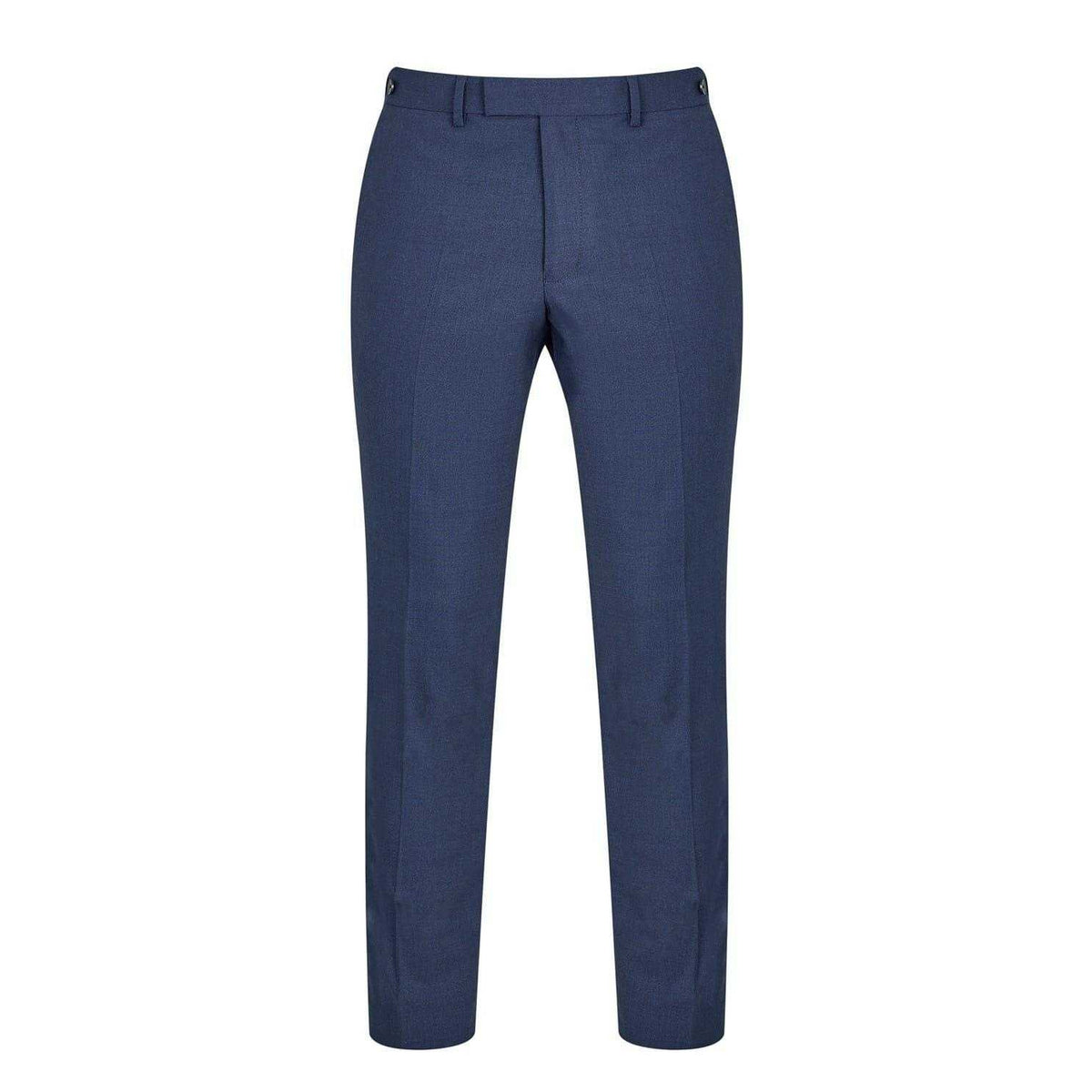 Navy - Front - Mayfair Mens Wilder Tailored Suit Trousers