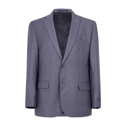 Grey - Back - Scotch Mens Plain Single-Breasted Suit Set