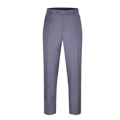 Grey - Side - Scotch Mens Plain Single-Breasted Suit Set