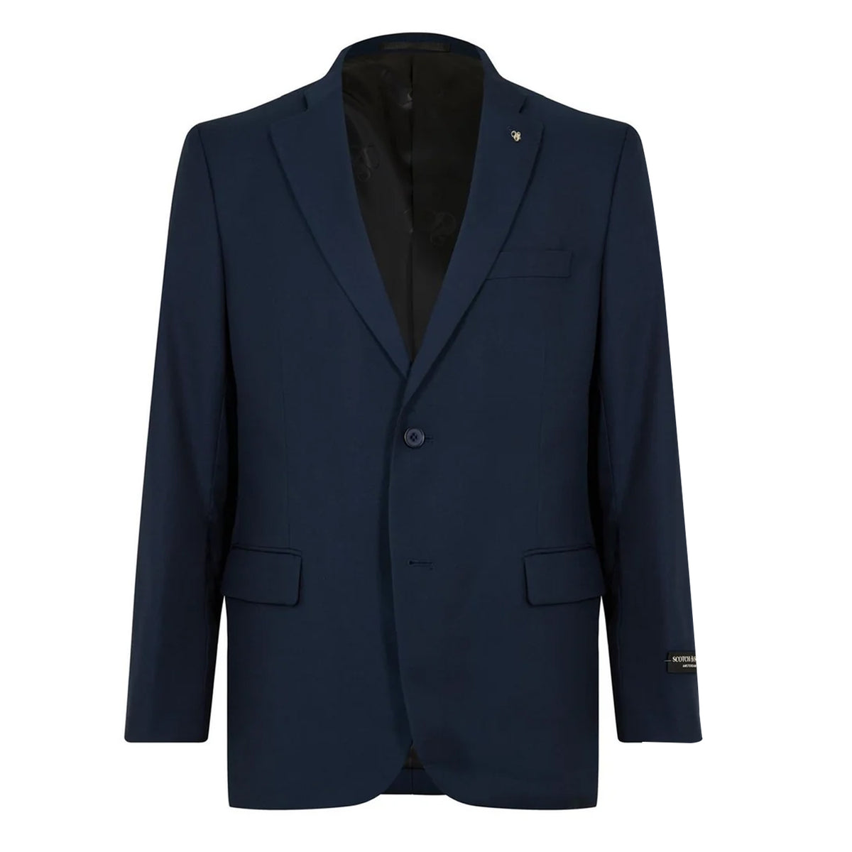 Navy - Back - Scotch Mens Plain Single-Breasted Suit Set
