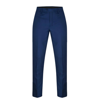 Blue - Side - Scotch Mens Plain Single-Breasted Suit Set