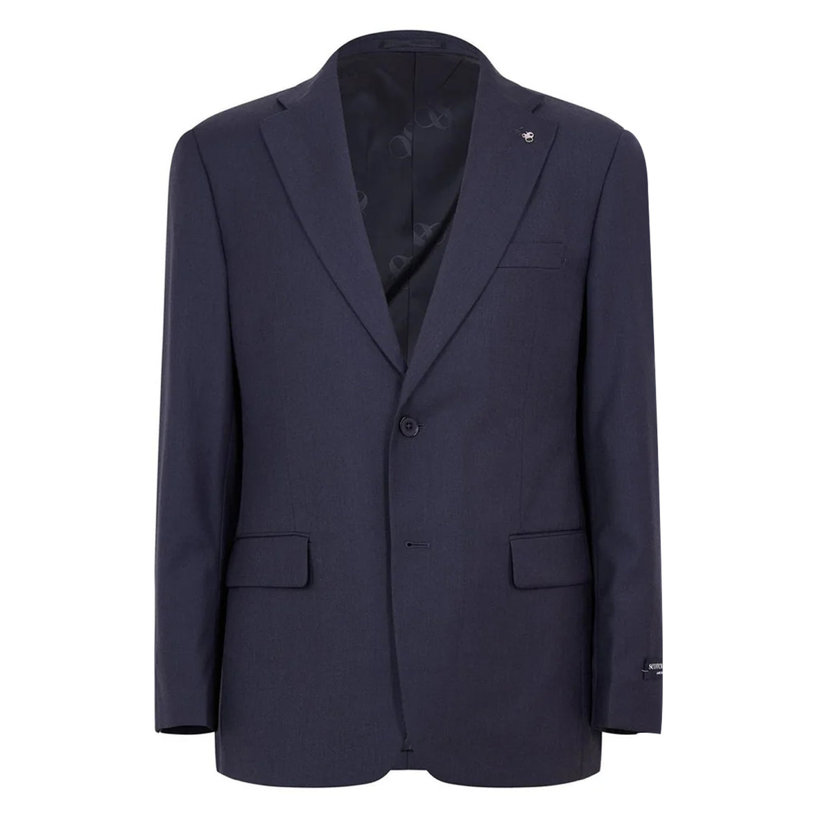 Charcoal - Back - Scotch Mens Plain Single-Breasted Suit Set