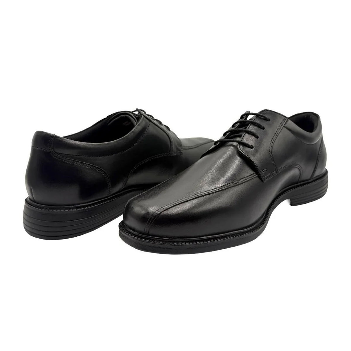 Black - Lifestyle - Rockport Mens Corbin Tramline Leather Derby Shoes