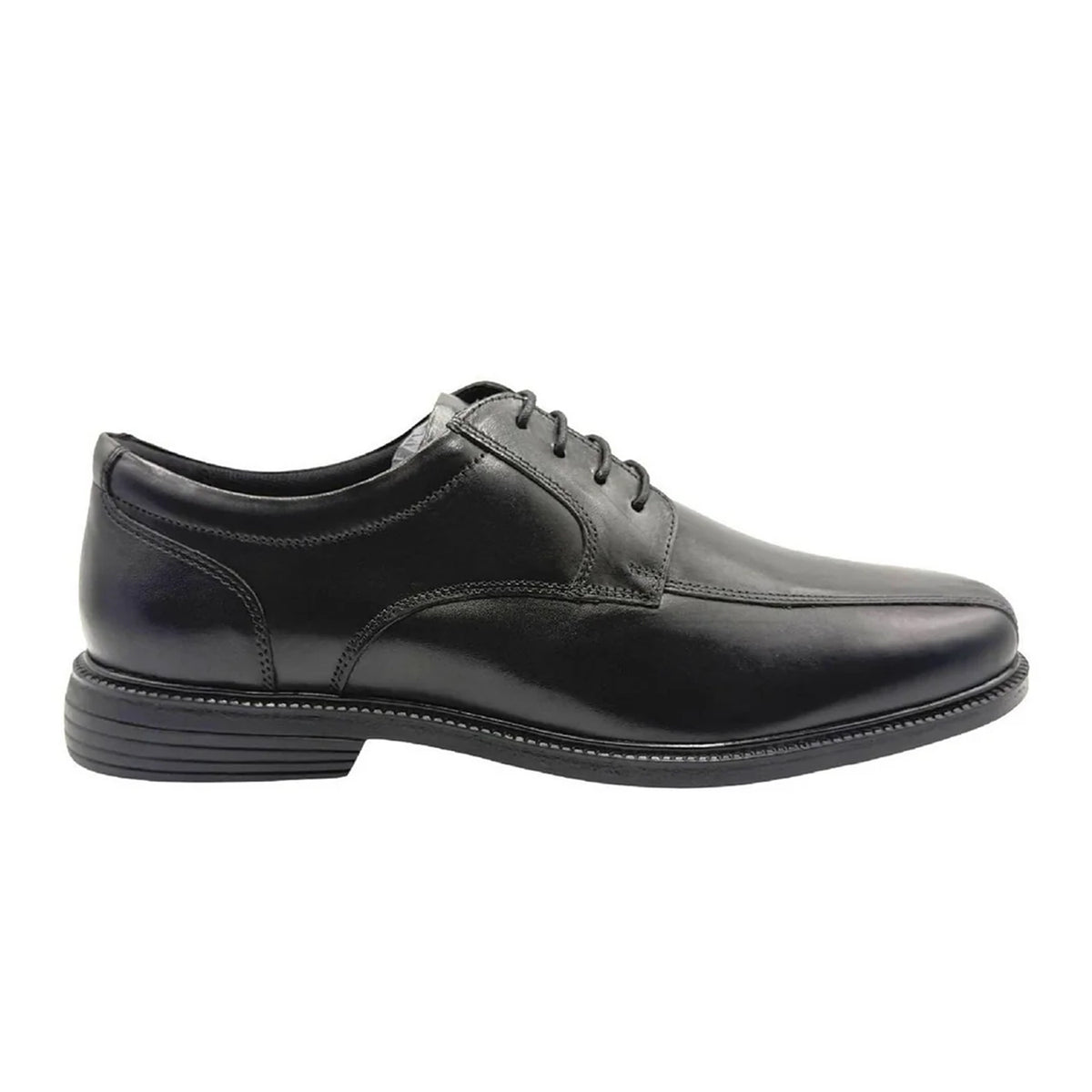 Black - Front - Rockport Mens Corbin Tramline Leather Derby Shoes