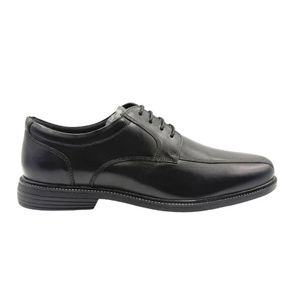 Black - Front - Rockport Mens Corbin Tramline Leather Derby Shoes