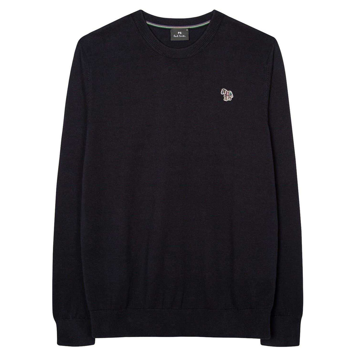 Blue - Front - Paul Smith Mens Zebra Organic Cotton Jumper