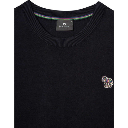 Blue - Side - Paul Smith Mens Zebra Organic Cotton Jumper