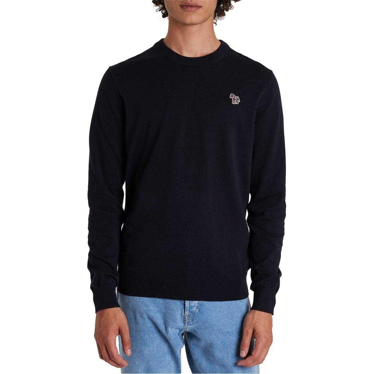 Blue - Lifestyle - Paul Smith Mens Zebra Organic Cotton Jumper