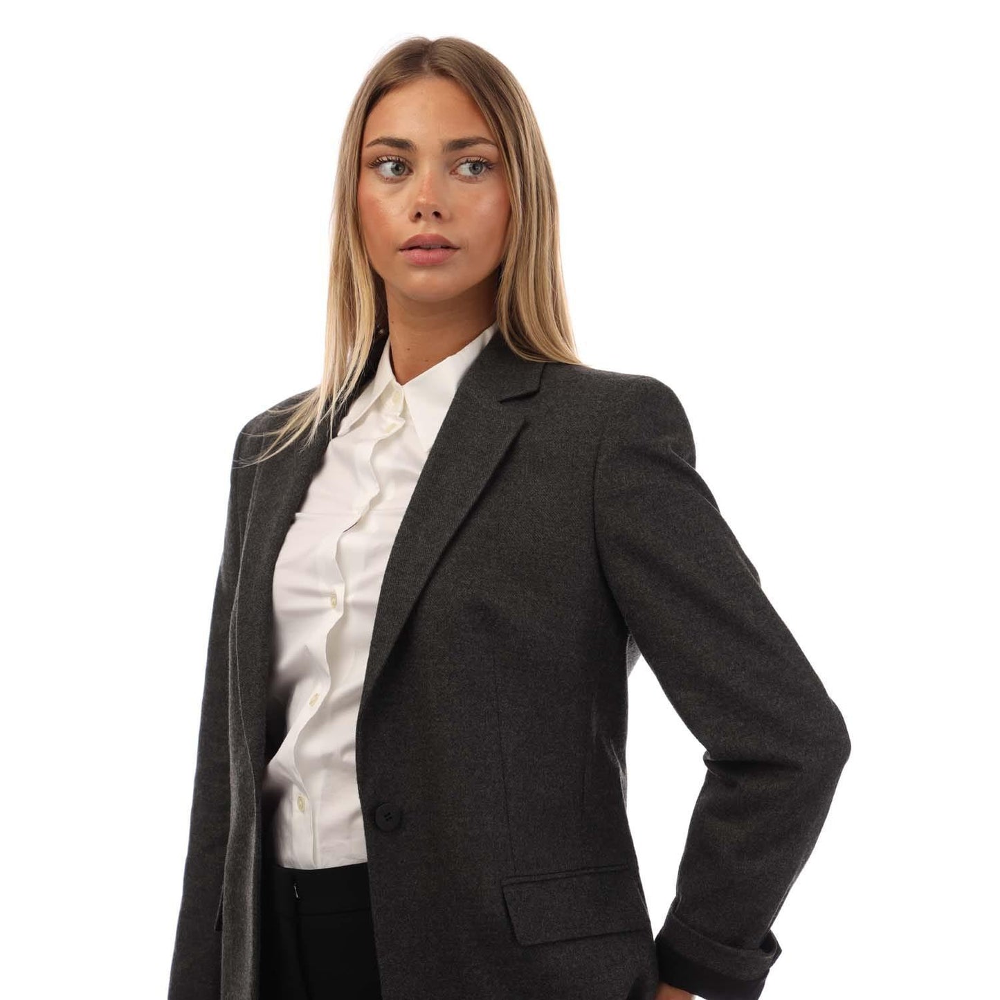 Grey - Side - Hugo Womens-Ladies Atana Blazer