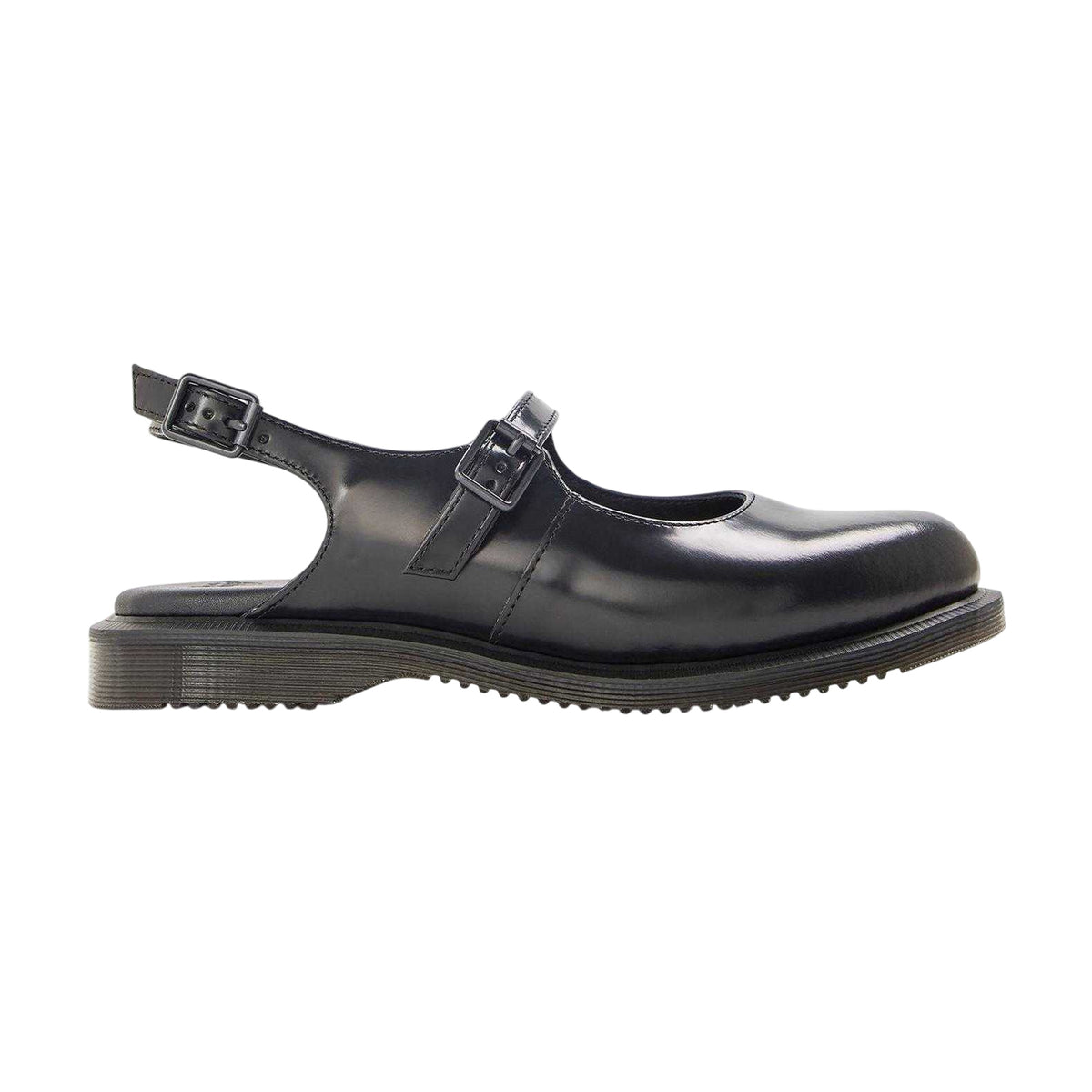 Black - Front - Dr Martens Womens-Ladies Madaline Leather Sling Back Mary Janes