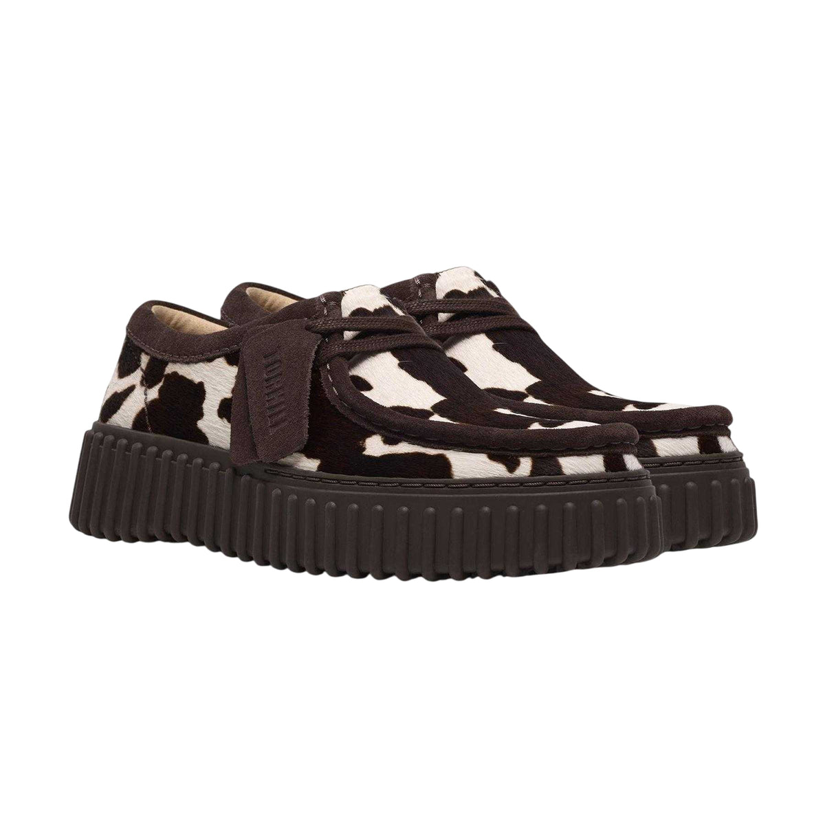 Cowhide - Lifestyle - Clarks Womens-Ladies Torhill Bee Patent Leather Platform Moccasins