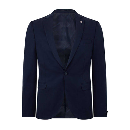 Navy - Front - Twisted Tailor Mens Stretch Skinny Suit Jacket