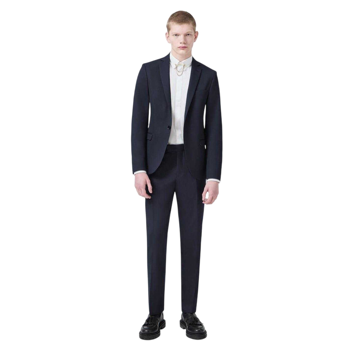 Navy - Lifestyle - Twisted Tailor Mens Stretch Skinny Suit Jacket