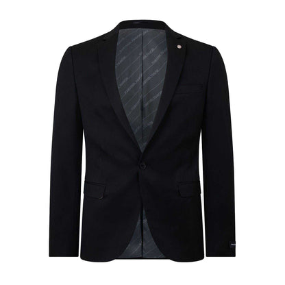 Black - Front - Twisted Tailor Mens Stretch Skinny Suit Jacket