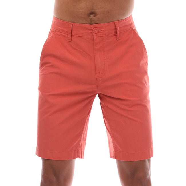 Coral - Front - Timberland Mens Claremont Poplin Chino Shorts