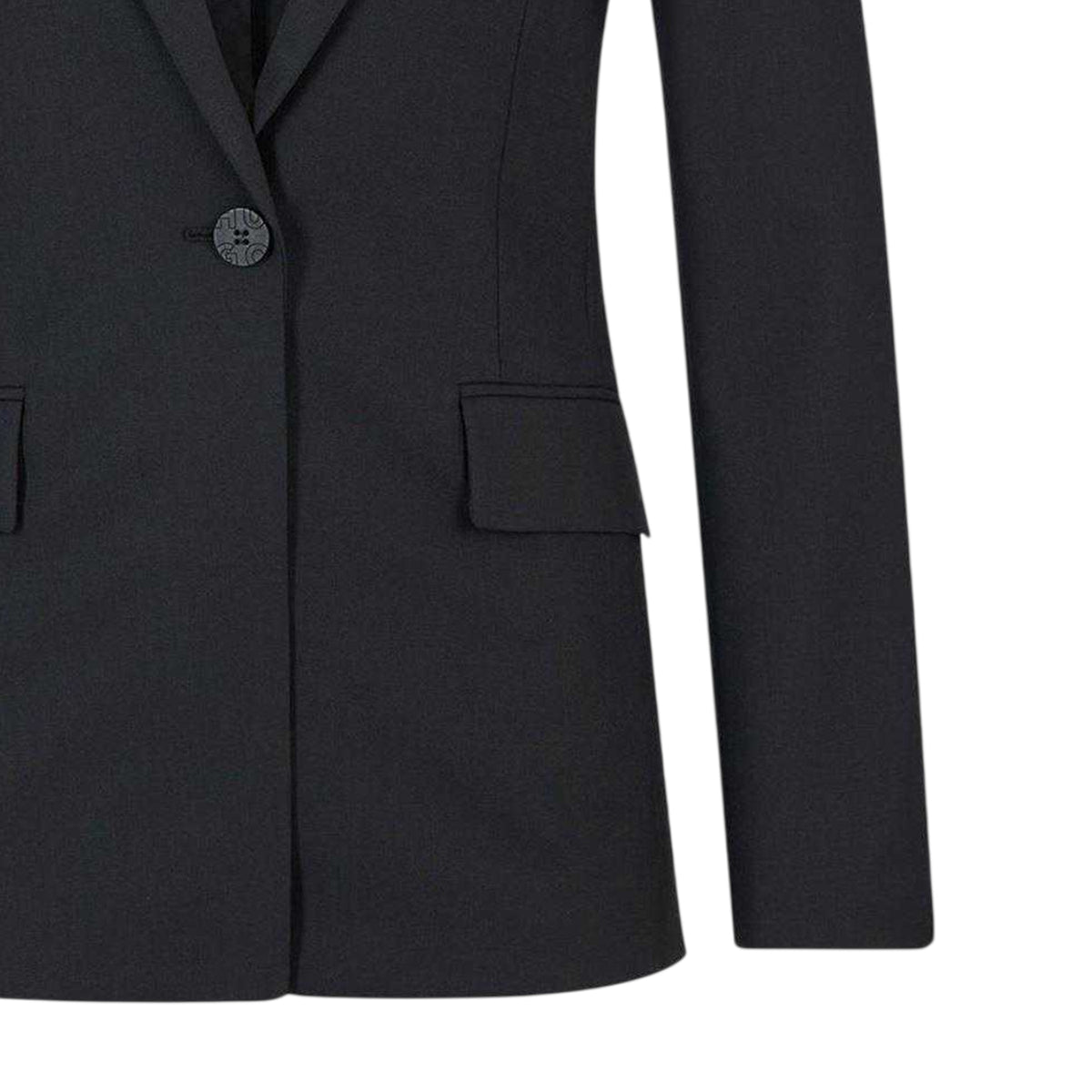 Black - Lifestyle - Hugo Womens-Ladies Lapel Collar Regular Suit Jacket