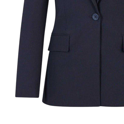 Dark Blue - Lifestyle - Hugo Womens-Ladies Lapel Collar Regular Suit Jacket