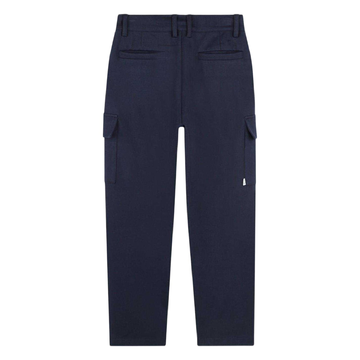 Navy - Back - Boss Childrens-Kids Regular Cargo Trousers