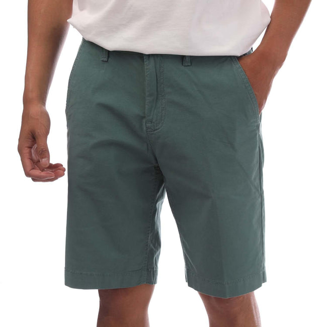Teal - Front - Timberland Mens Claremont Poplin Chino Shorts